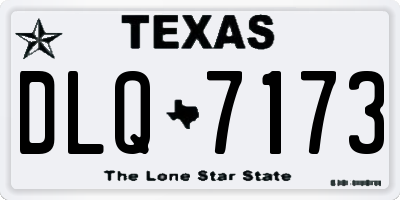 TX license plate DLQ7173