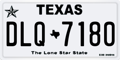 TX license plate DLQ7180