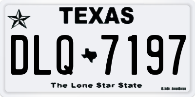 TX license plate DLQ7197