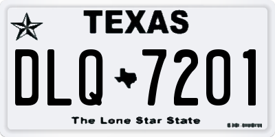 TX license plate DLQ7201