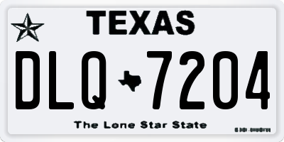 TX license plate DLQ7204