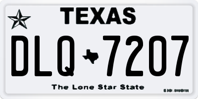 TX license plate DLQ7207