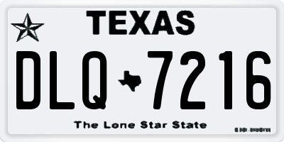 TX license plate DLQ7216