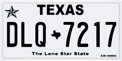 TX license plate DLQ7217