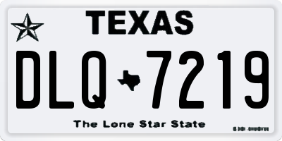 TX license plate DLQ7219