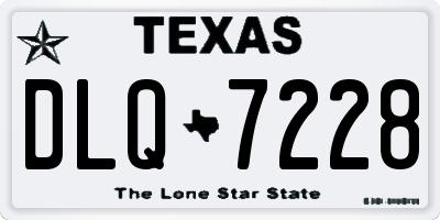 TX license plate DLQ7228