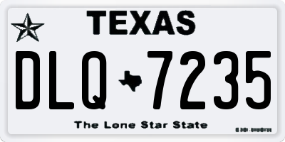 TX license plate DLQ7235