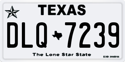 TX license plate DLQ7239