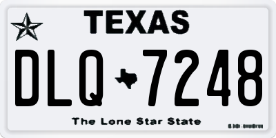 TX license plate DLQ7248