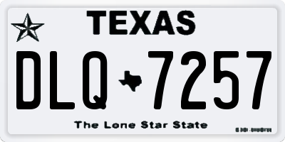 TX license plate DLQ7257