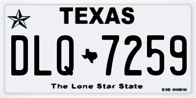 TX license plate DLQ7259
