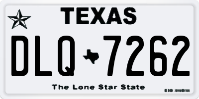 TX license plate DLQ7262