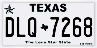 TX license plate DLQ7268