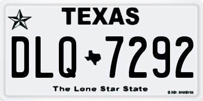 TX license plate DLQ7292