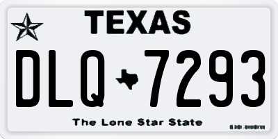 TX license plate DLQ7293