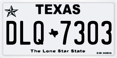 TX license plate DLQ7303