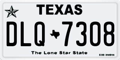 TX license plate DLQ7308