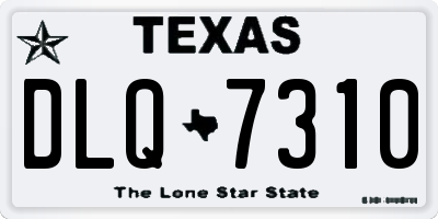 TX license plate DLQ7310