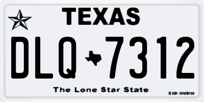 TX license plate DLQ7312