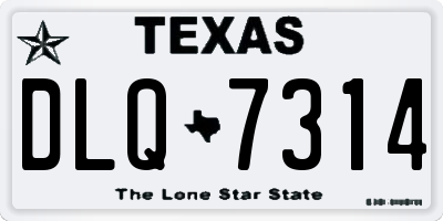 TX license plate DLQ7314