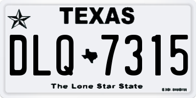 TX license plate DLQ7315