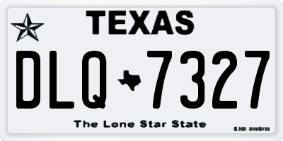 TX license plate DLQ7327