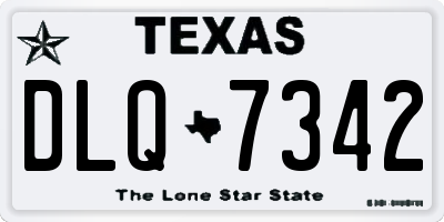 TX license plate DLQ7342