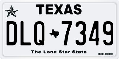 TX license plate DLQ7349