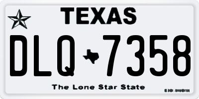 TX license plate DLQ7358