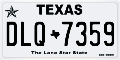 TX license plate DLQ7359