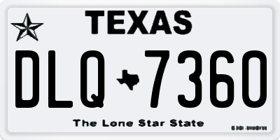 TX license plate DLQ7360