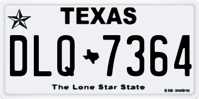 TX license plate DLQ7364
