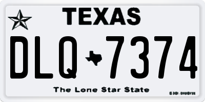 TX license plate DLQ7374