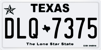 TX license plate DLQ7375