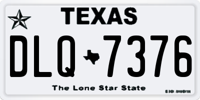TX license plate DLQ7376