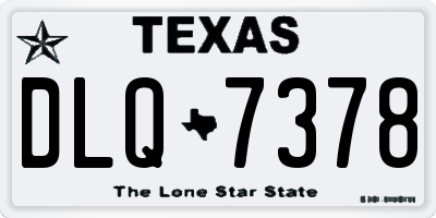 TX license plate DLQ7378