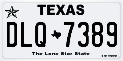 TX license plate DLQ7389