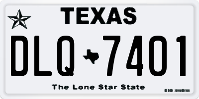 TX license plate DLQ7401