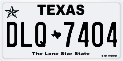 TX license plate DLQ7404