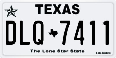 TX license plate DLQ7411