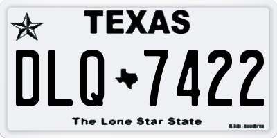 TX license plate DLQ7422