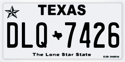 TX license plate DLQ7426