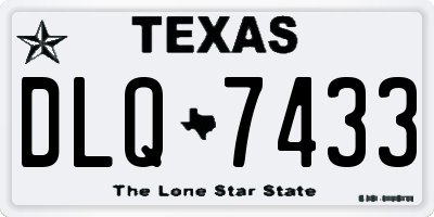 TX license plate DLQ7433