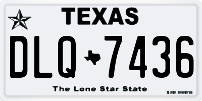 TX license plate DLQ7436