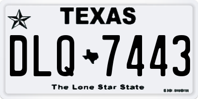 TX license plate DLQ7443
