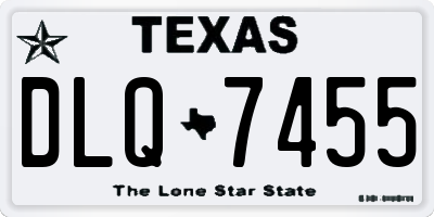 TX license plate DLQ7455