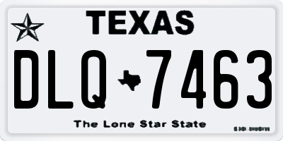 TX license plate DLQ7463