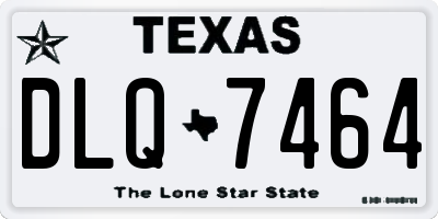 TX license plate DLQ7464
