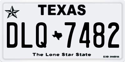 TX license plate DLQ7482
