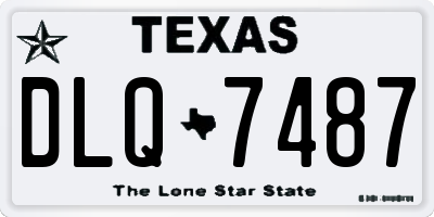 TX license plate DLQ7487